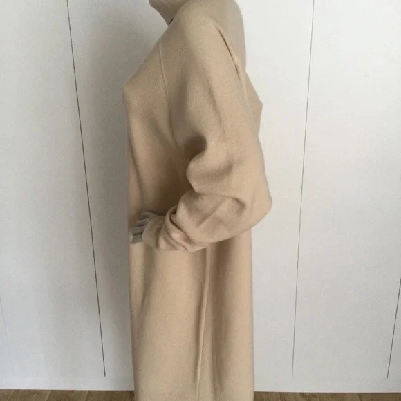 white christmas dresses Aran Cable Knit Cowl Neck Sweater Dress – Funky Skunk main image 0